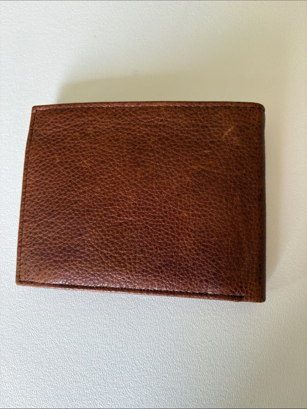 Paul Costelloe Leather Bi-Fold Wallet in Dual Tone Brown Card Slots Lined Travel